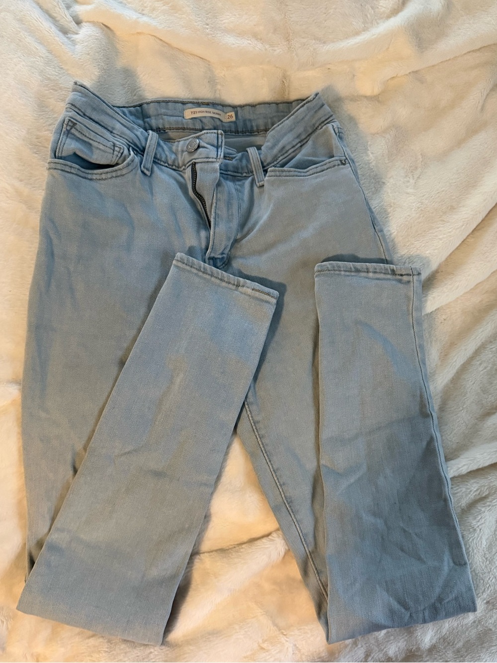 Levi’s 721 High Rise Skinny Jeans Light Wash Size 26